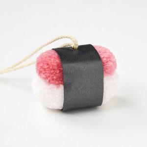 Spam Musubi Pom Pom Car Charm | Rear View Mirror Hanging