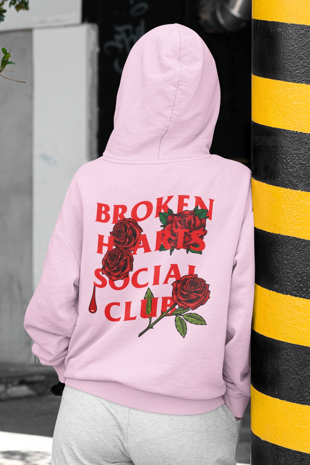Broken Hearts Social Club Roses Hoodie Anti Social Social Etsy