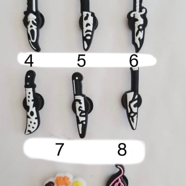 Halloween Croc Charms knife scream ghost face hocus pocus baby phat