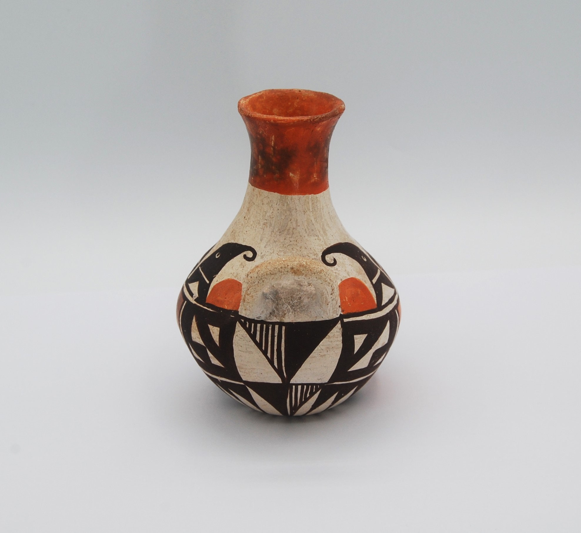 Mid 20th Century Acoma Vessel with Extended Flared Neck Mid 20th Century Acoma Vessel with Extended Flared Neck