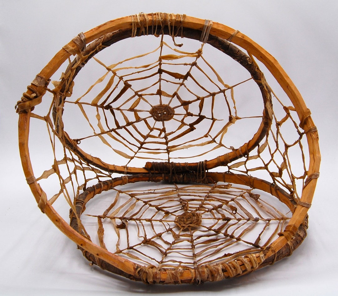 Rustic Tarahumara Burden Basket Dreamcatcher Look Rawhide Etsy