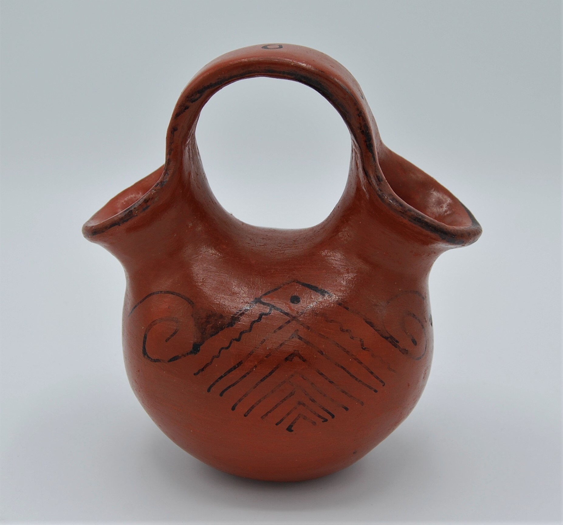 Vintage Native American Wedding Vase Maricopa Tribe Redware Etsy