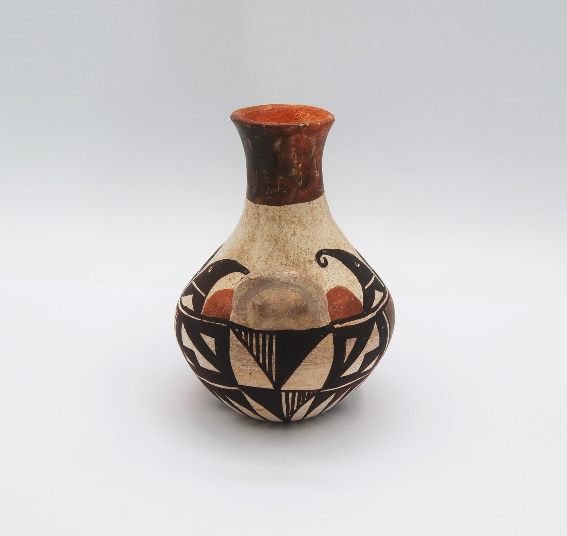 Mid 20th Century Acoma Vessel with Extended Flared Neck Mid 20th Century Acoma Vessel with Extended Flared Neck