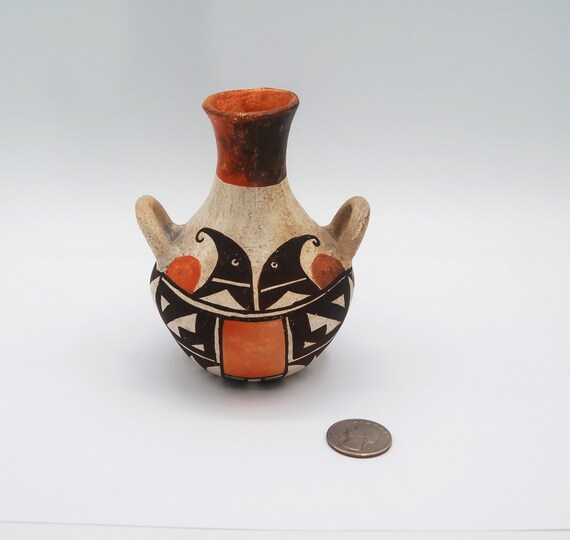 Mid 20th Century Acoma Vessel with Extended Flared Neck Mid 20th Century Acoma Vessel with Extended Flared Neck