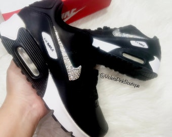 Bling Nike Air Max 90 Damen / Mädchen benutzerdefinierte Turnschuhe Geschenkideen Damen kundenspezifische schillernde Schuhe Nike Bling Geschenke für sie