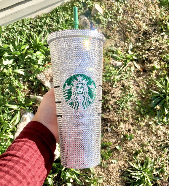 Bling Custom Crystallized STARBUCKS Bling Cold Cup With Swarovski Crystals