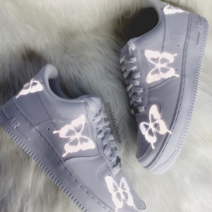Custom Reflective Air Force 1s (Drip, Butterfly, Stars) ALL SIZES AF1 Ones