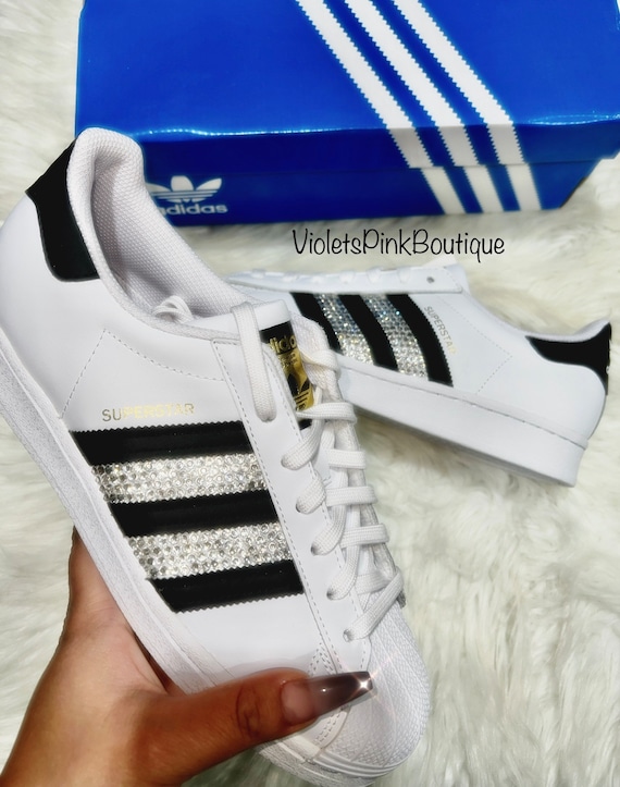 Women's Custom Adidas Superstar Originals With Swarovski - Etsy