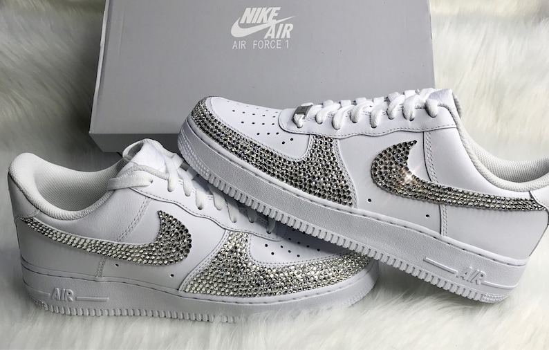Bling Nike Air Force 1 With Swarovski Crystals Women's Etsy