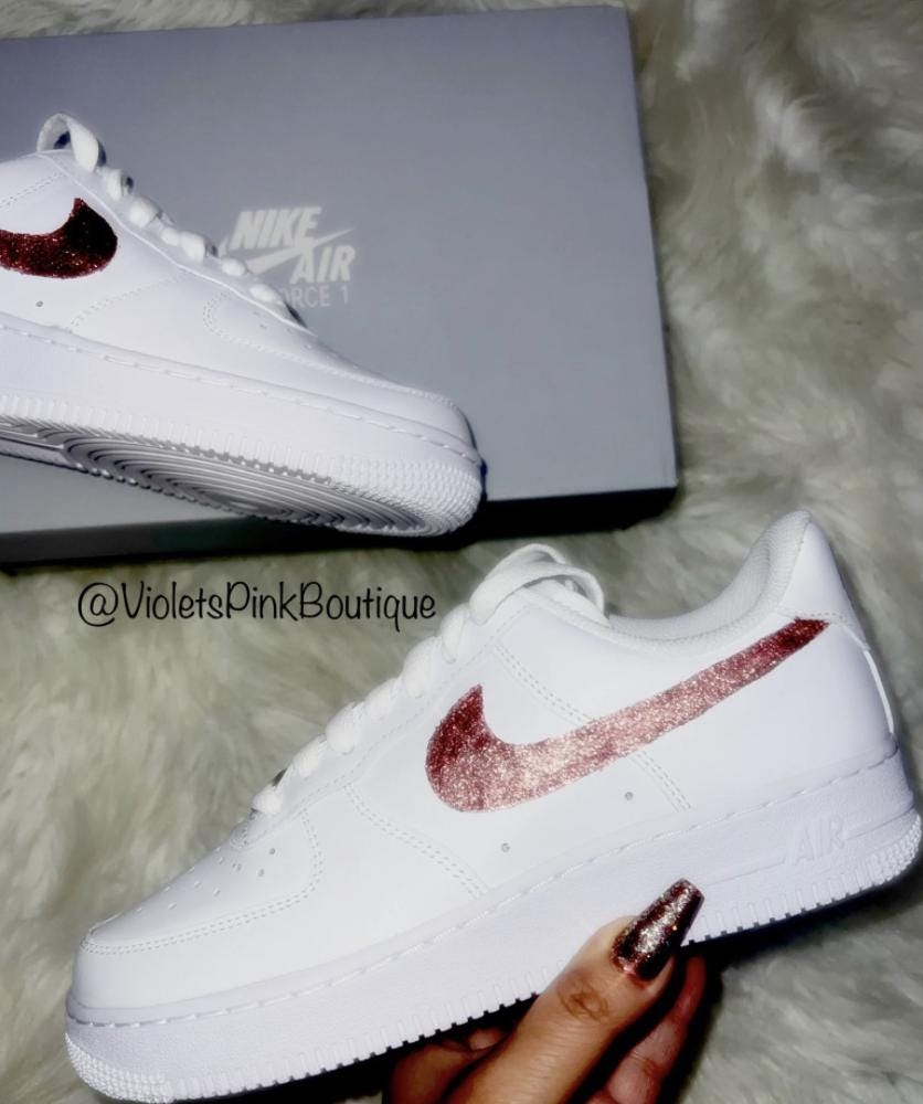 nike air force 1 low glitter rose