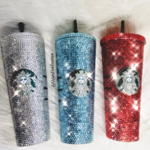 Custom STARBUCKS Bling Tumbler With Swarovski Crystals On Sale Gift Ideas