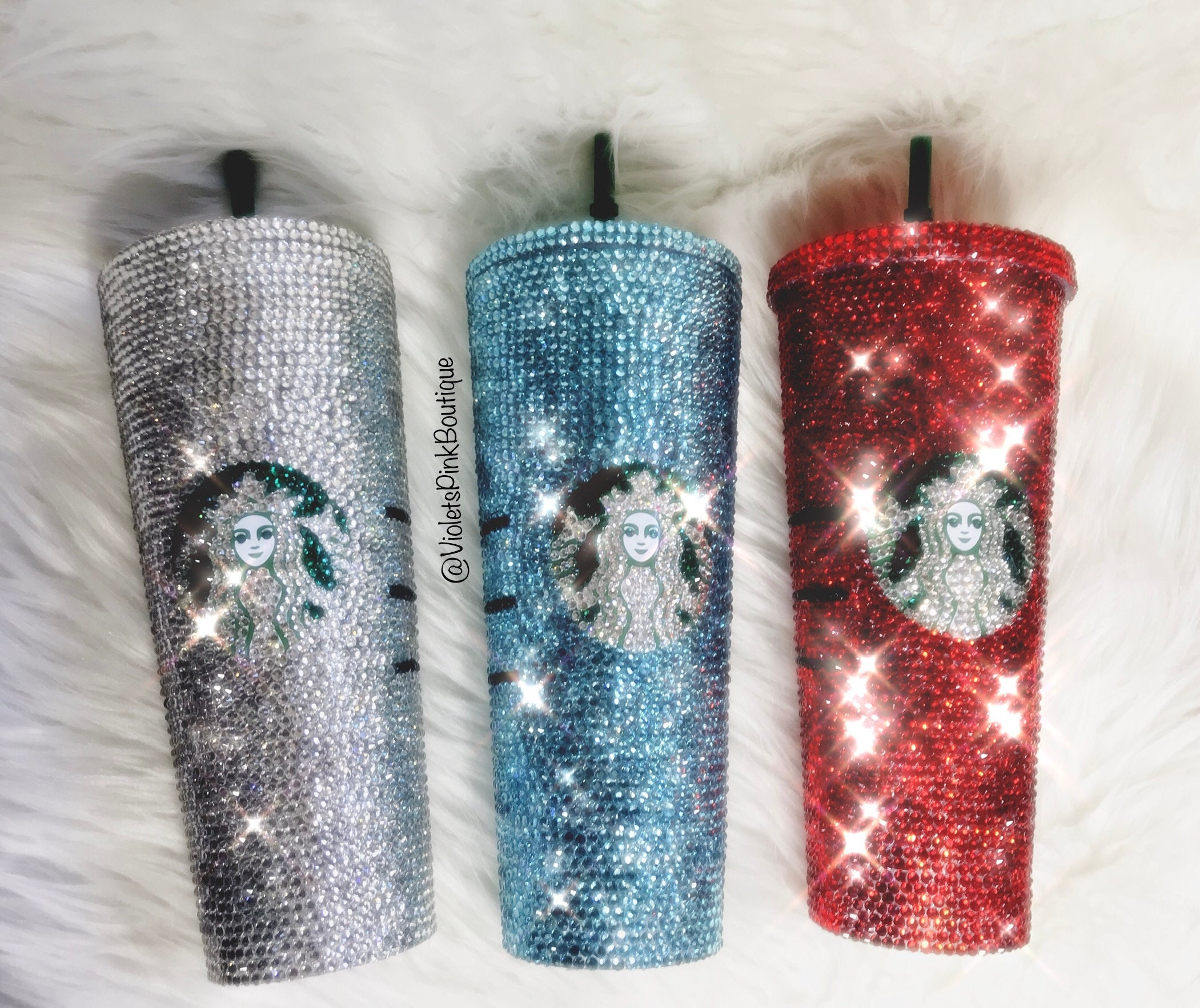 Custom STARBUCKS Bling Tumbler With Swarovski Crystals Etsy
