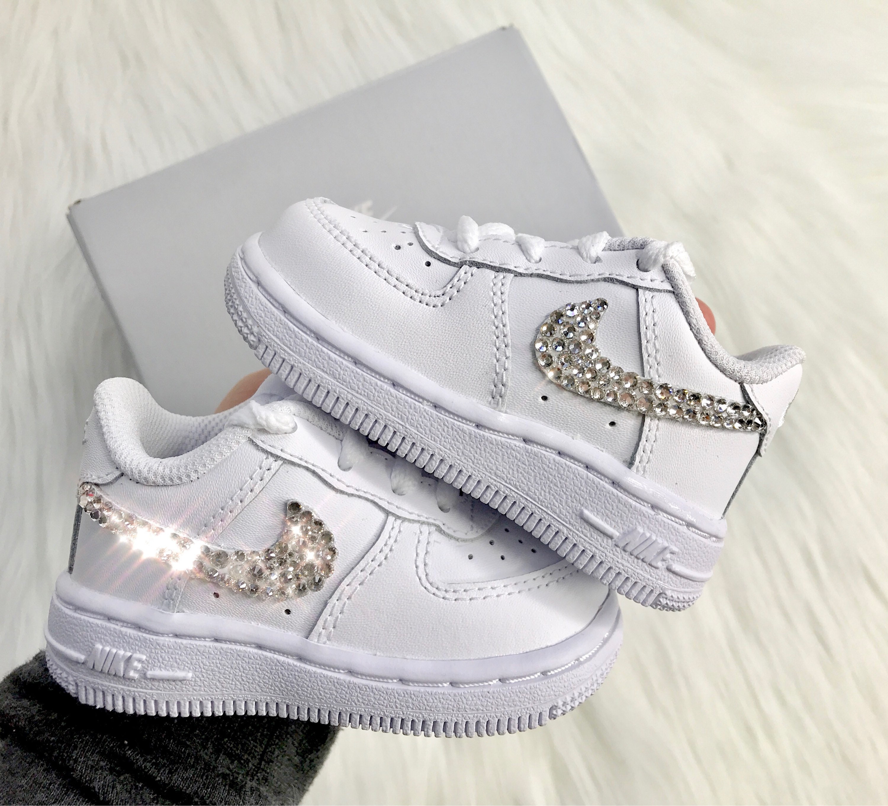 Baby Bling Nike Air Force 1 Low With Swarovski Diamond | Etsy