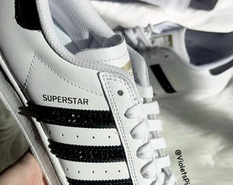 Custom Adidas Superstar Women's Custom Adidas Superstar Sneakers With  Genuine Swarovski Crystals - Etsy Israel