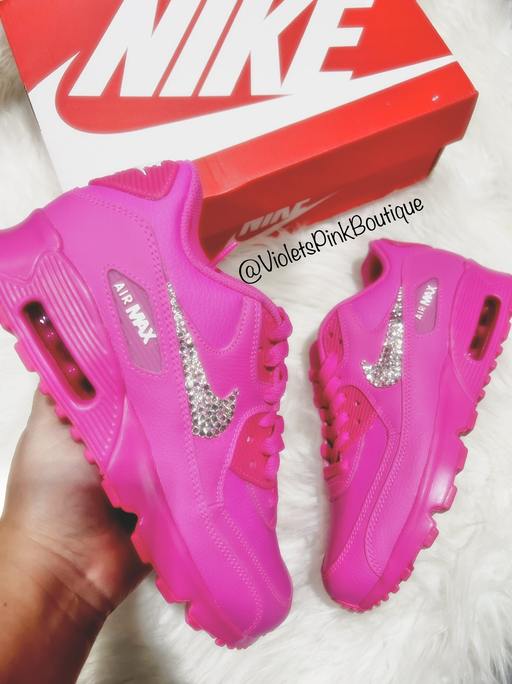 Nike air max hot sale 90 rosa grau