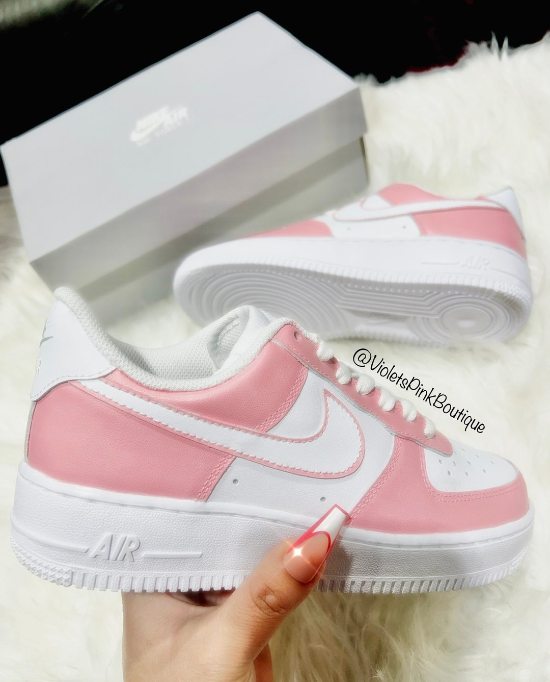 custom pink nike air force 1