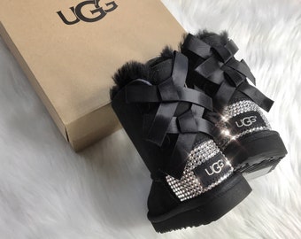 Baby Bling Ugg Boots con cristalli Swarovski Custom Girl Toddler Bailey Bow II Ugg Boots- Gift Ideas