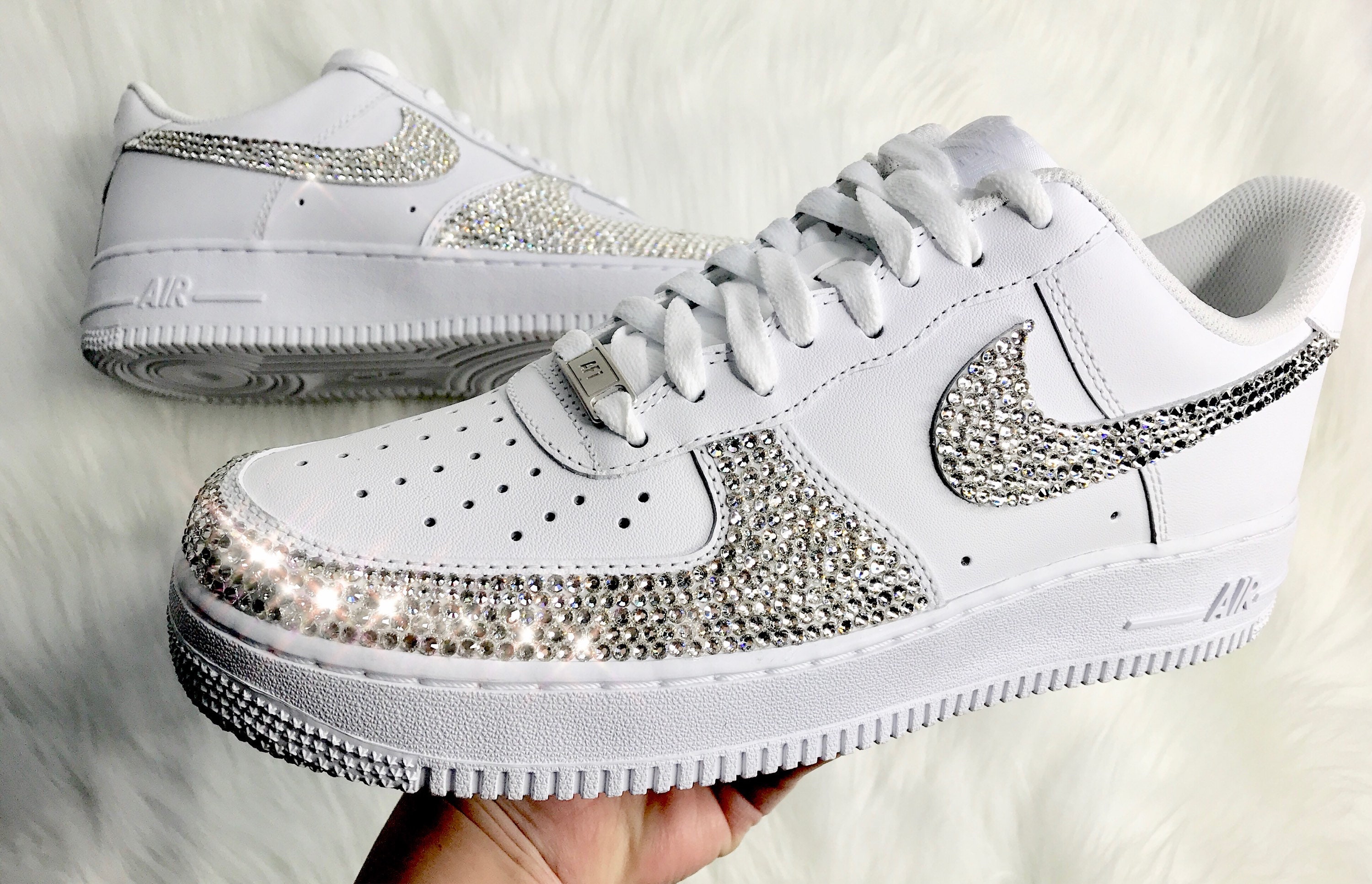 Swarovski Nike Force 1 para hombre con Crystals - Etsy México