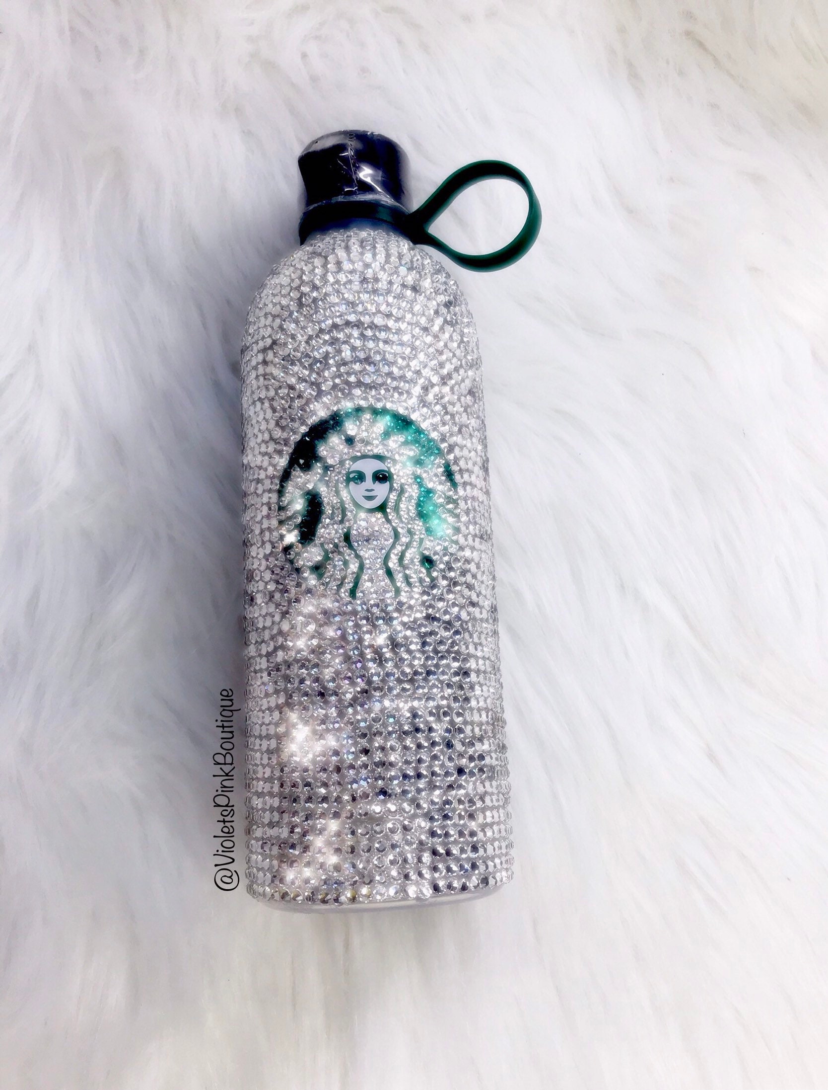 Starbucks Water Bottle Custom Crystallized STARBUCKS Reusable Bling Water  Bottle With Swarovski Crystals