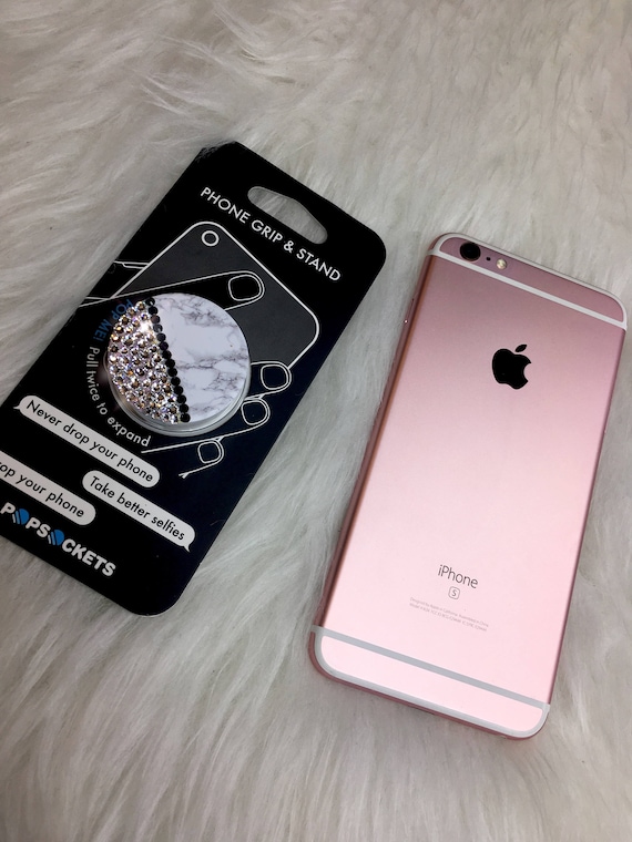 Swarovski Crystal Marble Print Bling Popsocket Cell Phone Grip