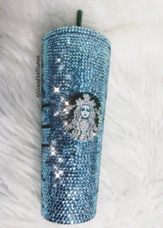 Custom Swarovski Crystal Starbucks Tumbler - Etsy Israel
