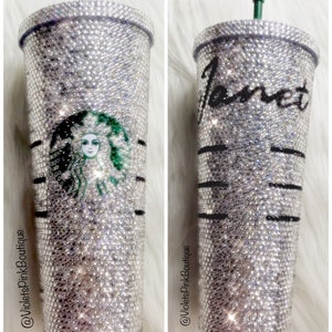 Swarovski STARBUCKS Bling Tumbler Cold Cup With Custom Name image 1