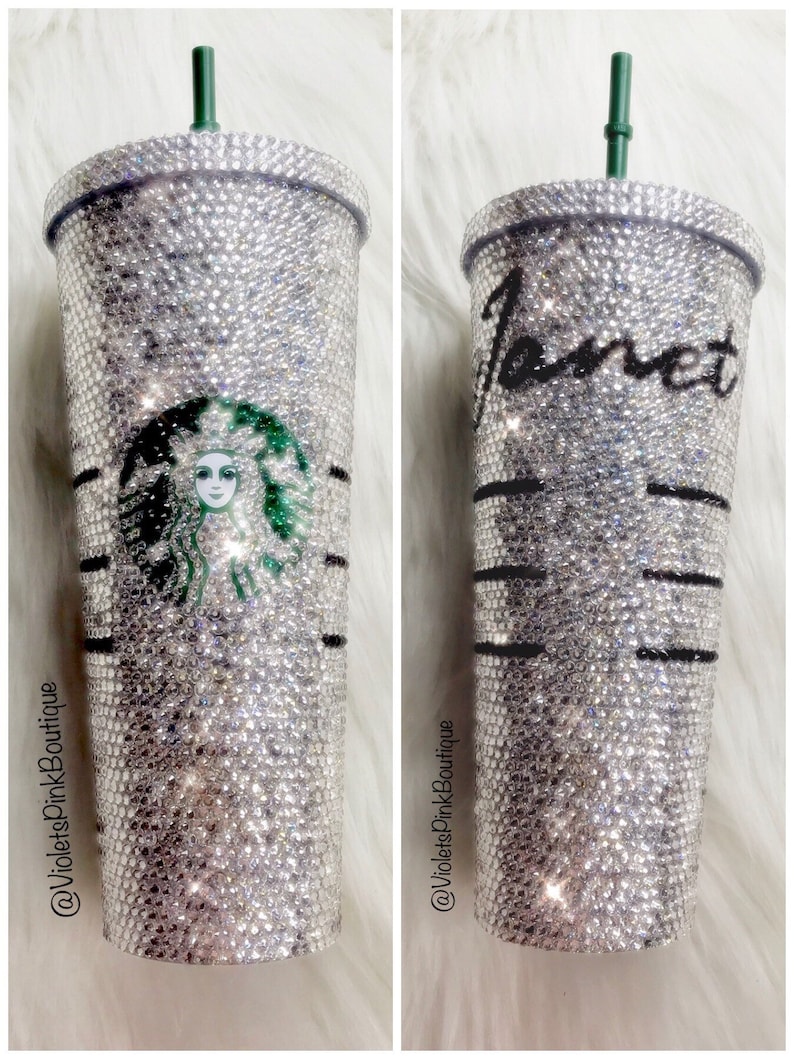 Swarovski STARBUCKS Bling Tumbler Cold Cup With Custom Name image 1