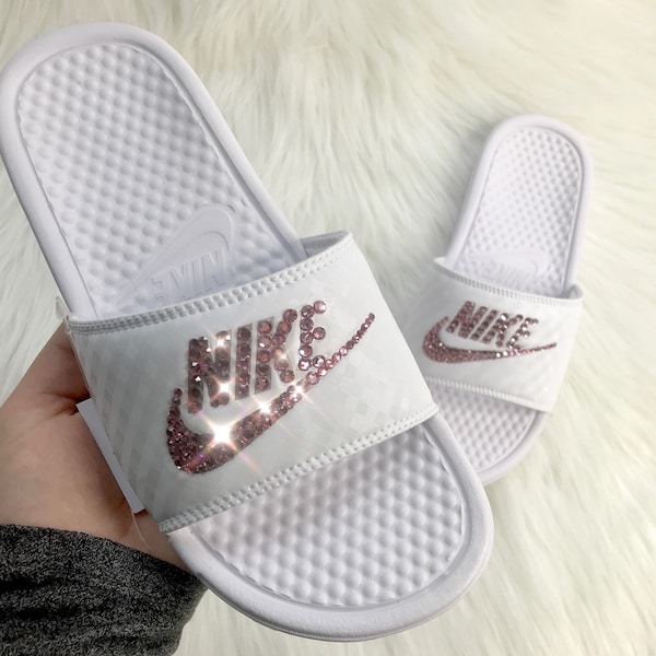 swarovski nike slides