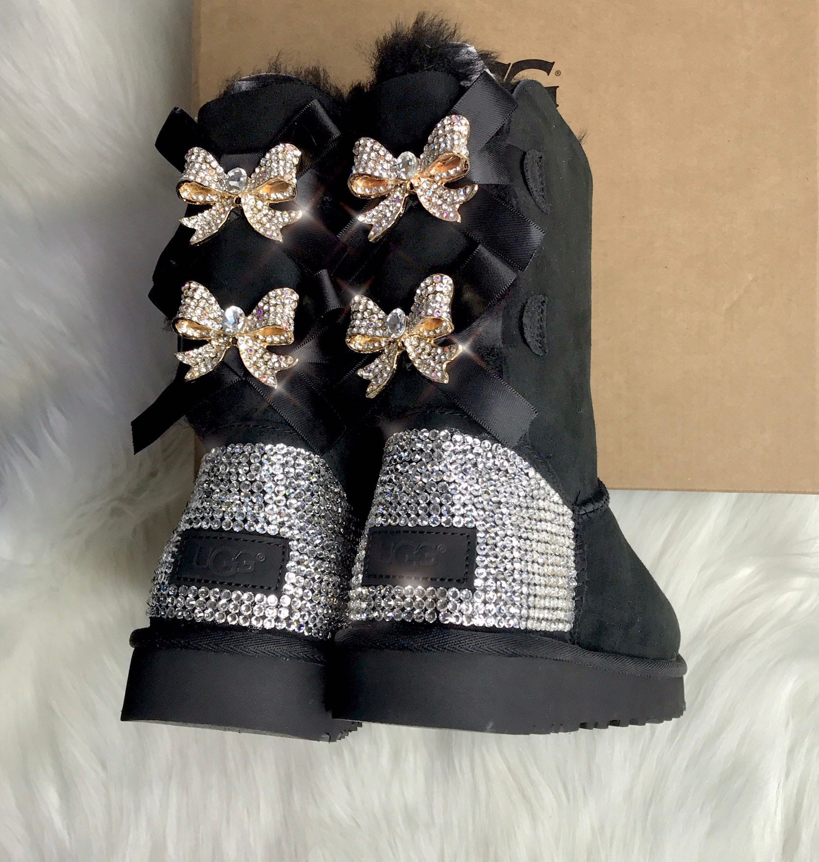 Ugg Boots With Swarovski Crystals Custom Girl Baby Toddler | Etsy