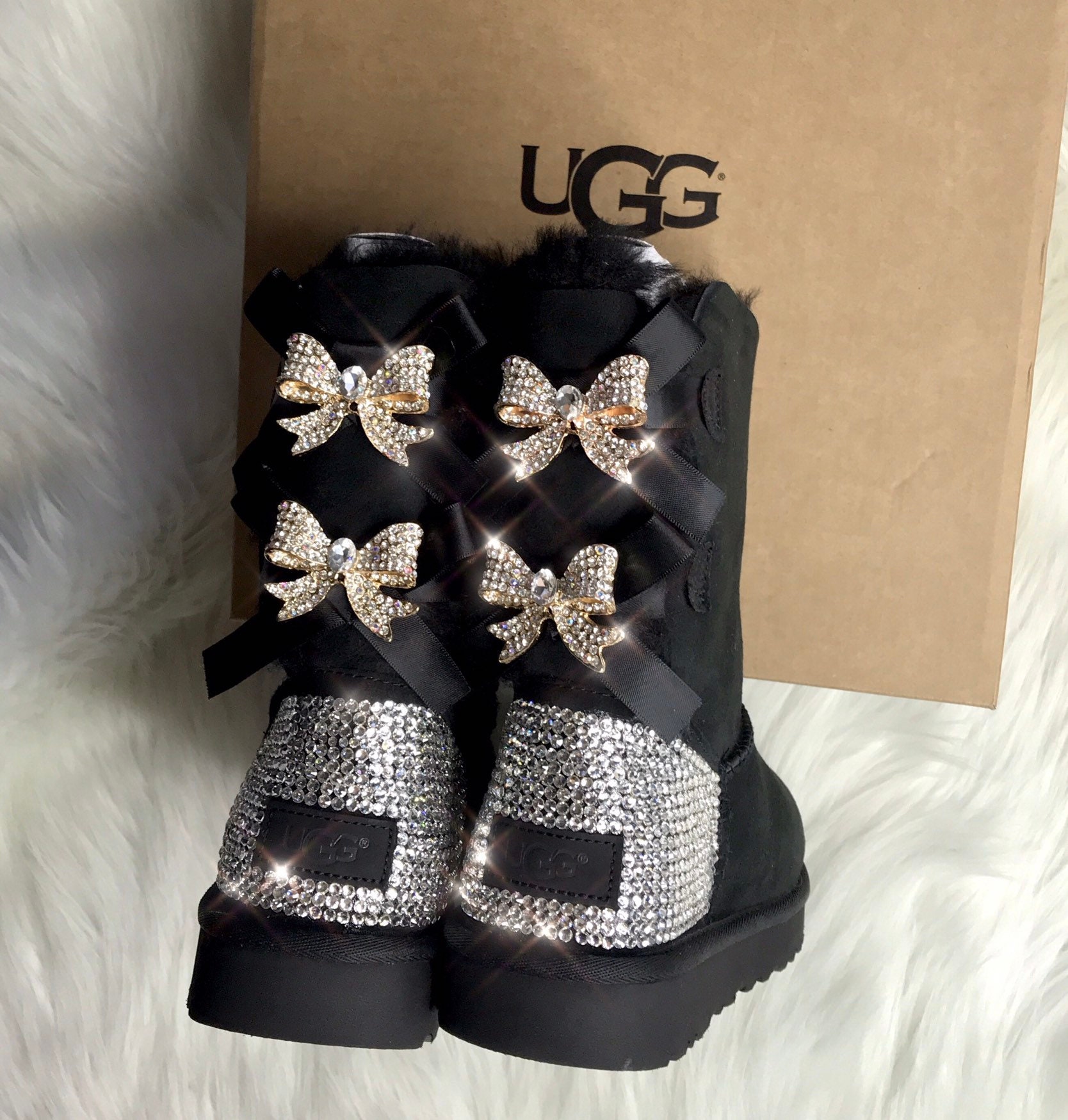 Ugg Boots With Swarovski Crystals Custom Girl Baby Toddler | Etsy