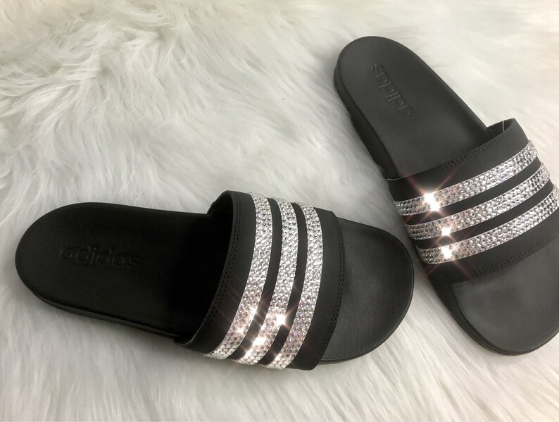 bling adidas slides