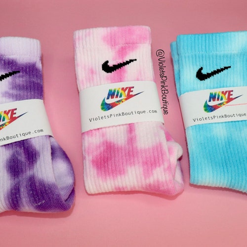 Tie Dye Socks Custom Nike Crew Socks - Etsy Israel