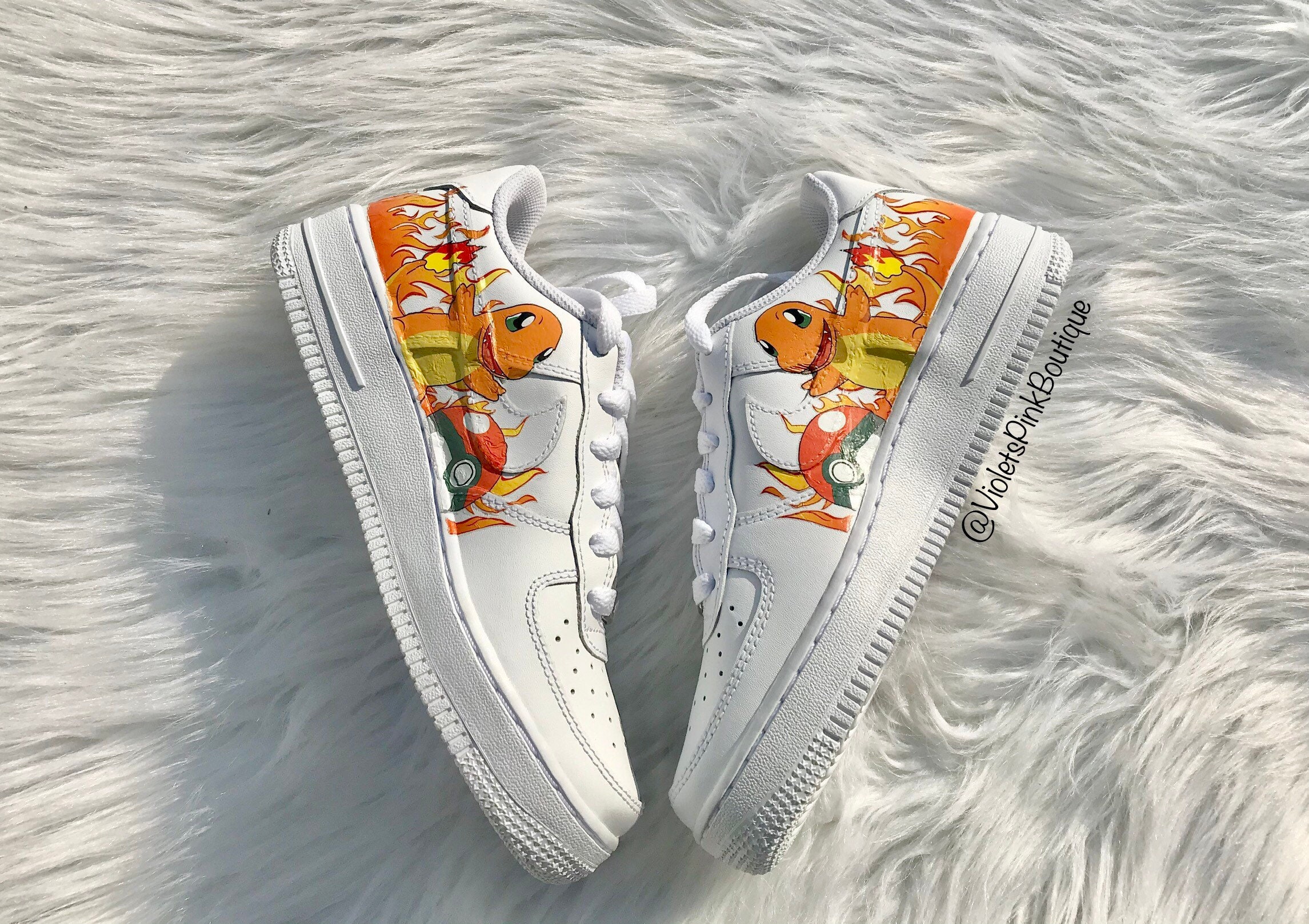 Pokémon personalizado Nike Air Force 1s Charmander Zapatillas | Etsy México