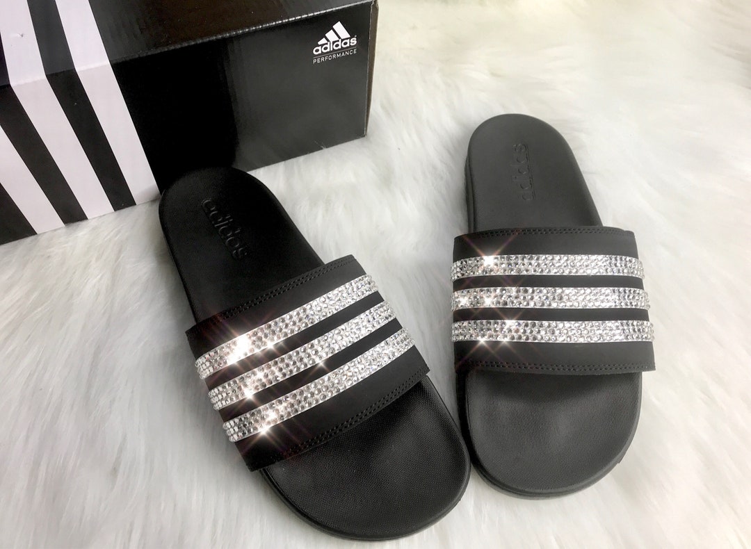 bling adidas slides