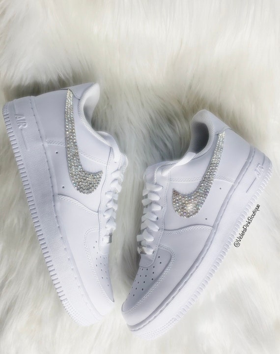 kans gemeenschap ornament Swarovski Nike Air Force 1 Dames Bling Custom Sneakers - Etsy België