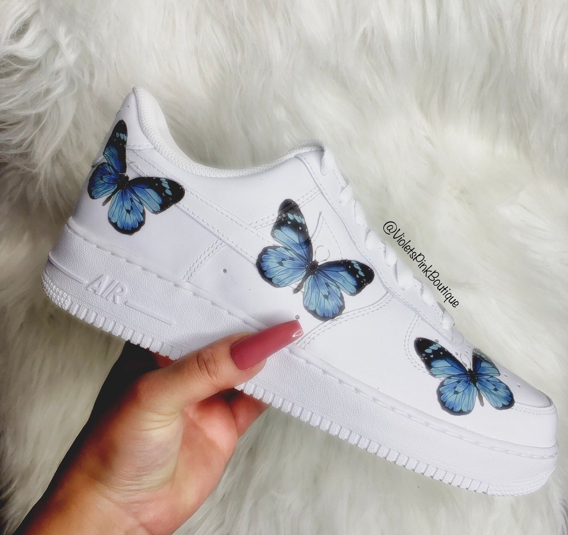air force 1 blue butterfly