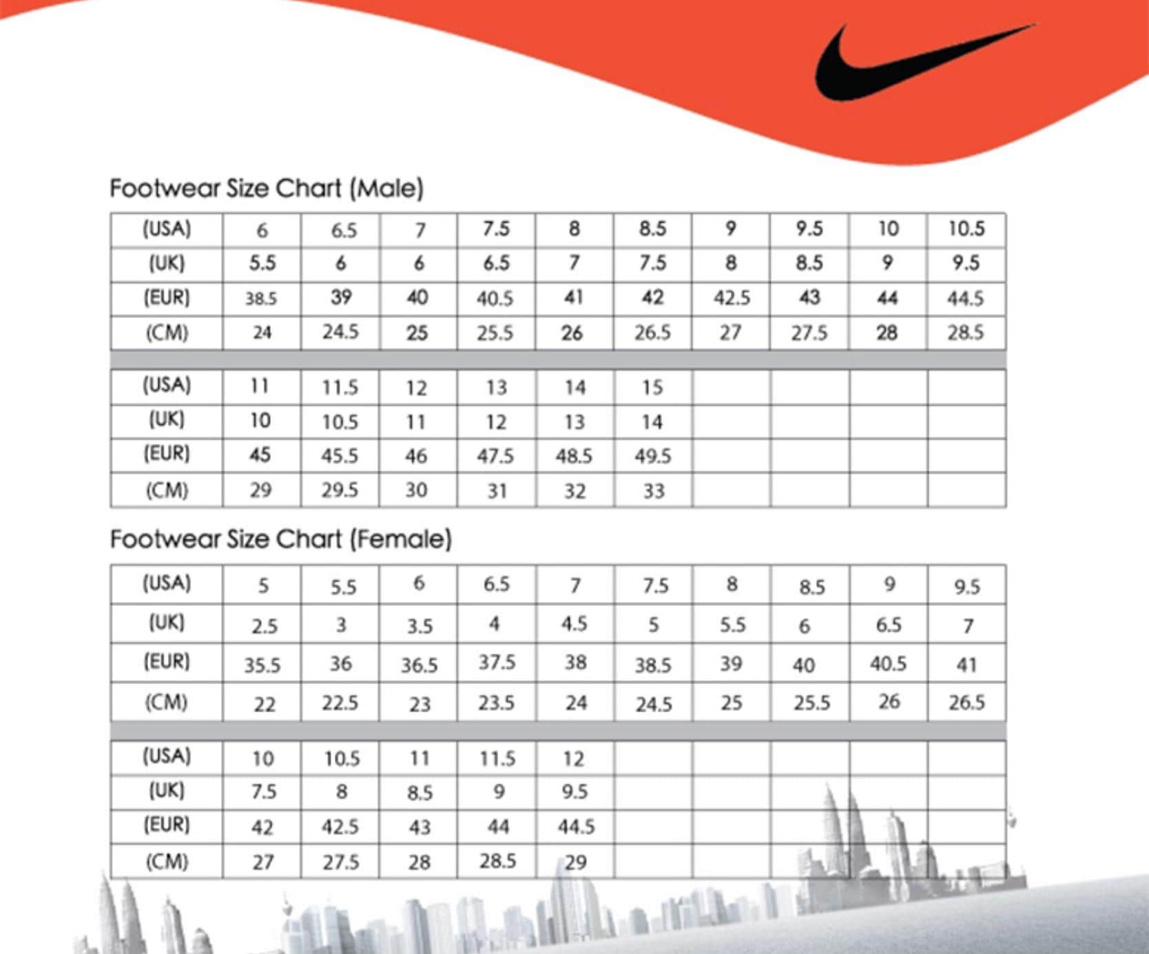 nike womens to mens shoe size