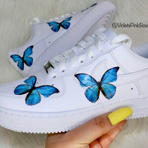 Nike Air Force One Pink Butterflies Women's Custom Sneakers