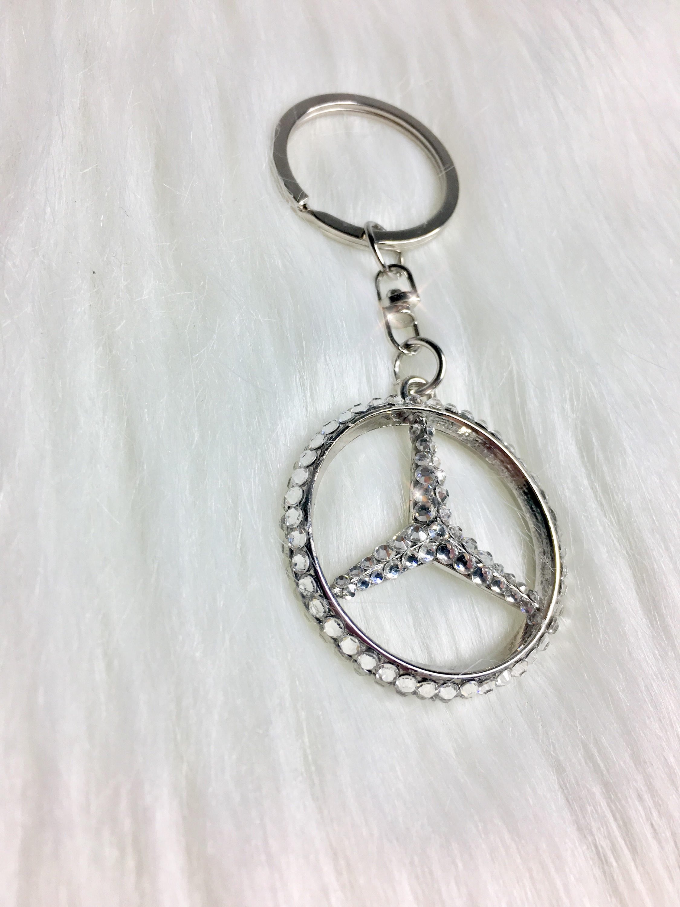 Swarovski Custom Mercedes Benz Keychain Encrusted With Swarovski