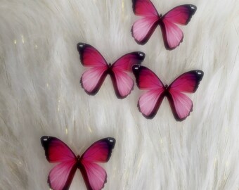 Pink Butterfly Heat Transfer Sticker For Shoes Iron On Stickers DIY Butterfly Decals