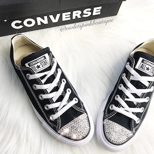 Bling Swarovski Crystal CONVERSE Chuck Taylor All Starts Women&#39;s Bling Shoes Gift Ideas Women&#39;s Bedazzled Shoes