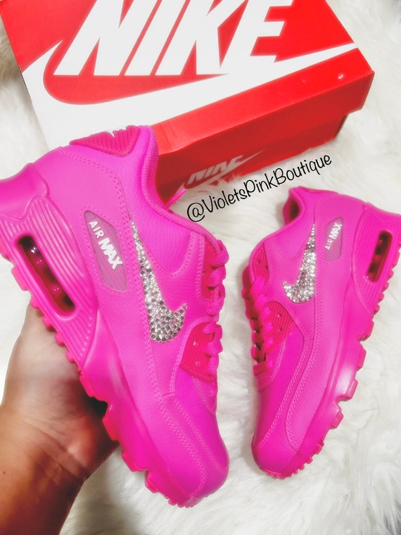 Nike Air Max 90 Custom Pink Nike Sneakers Barbie Pink Nikes