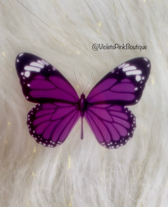 Purple Butterfly Heat Transfer Sticker For Shoes Iron On Stickers DIY Butterfly Decals- Not a set- sold individually