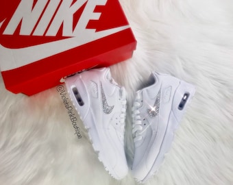 Swarovski Nike Air Max 90 Women's Custom White Sneakers