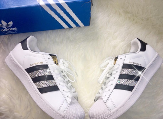 Women's Bling Adidas Superstar Originals With Swarovski Crystals