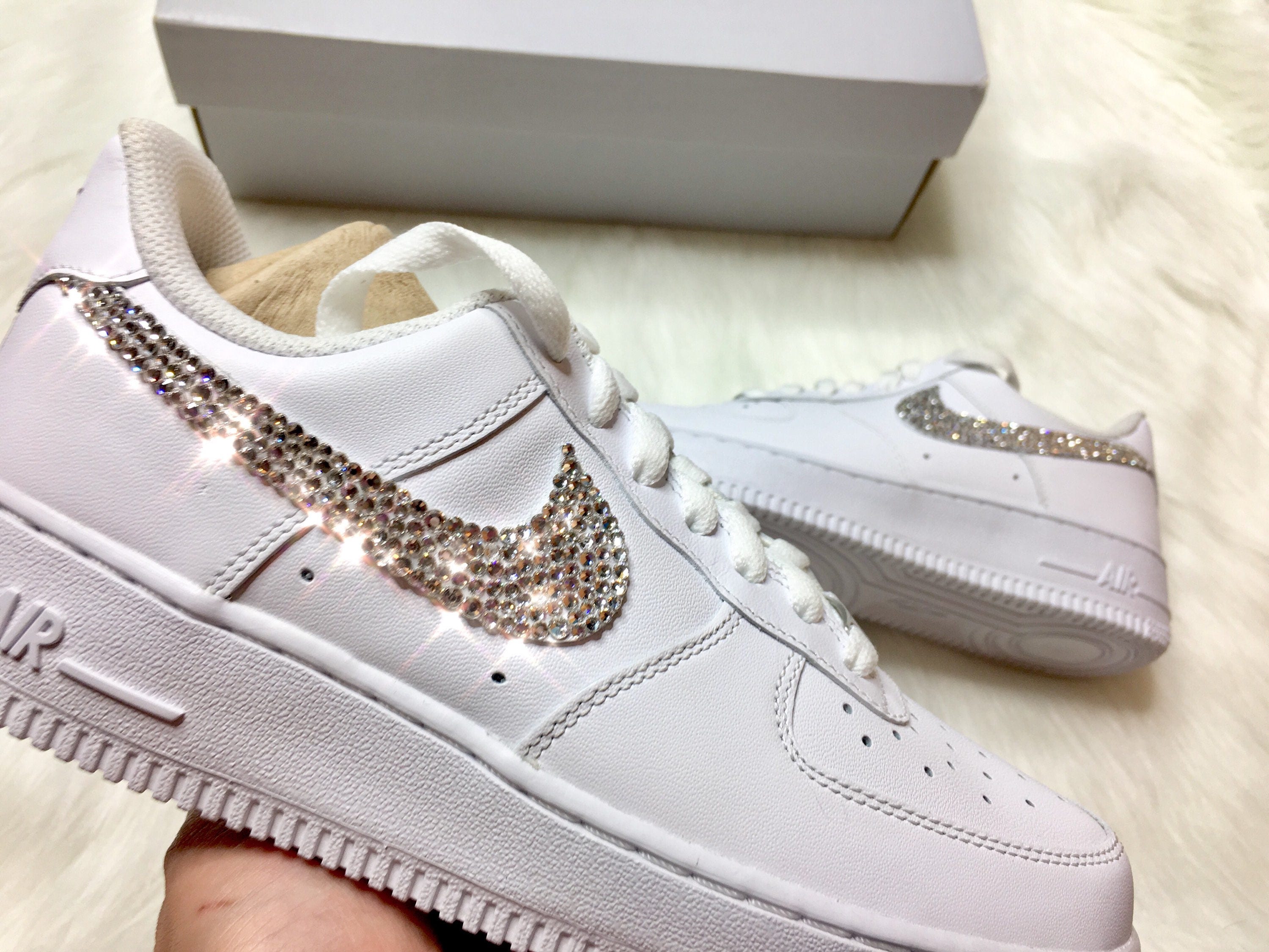 ozono ella es herir Swarovski Nike Air Force 1 para hombre con Swarovski Crystals - Etsy España