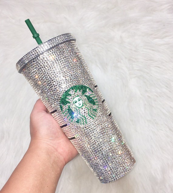 Custom Bling Crystallized STARBUCKS Bling Cold Cup With Swarovski Crystals- Gift Ideas