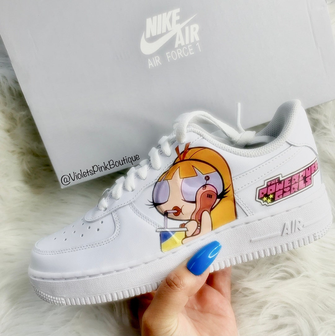 Women's Custom Shoes Blossom Nike Air Force 1s the Powerpuff Girls