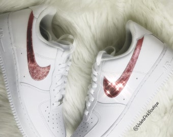 Nike air force hot sale 1 low glitter rose