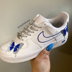 Nike CUSTOM Painted And Reflective Butterfly Air Force Ones